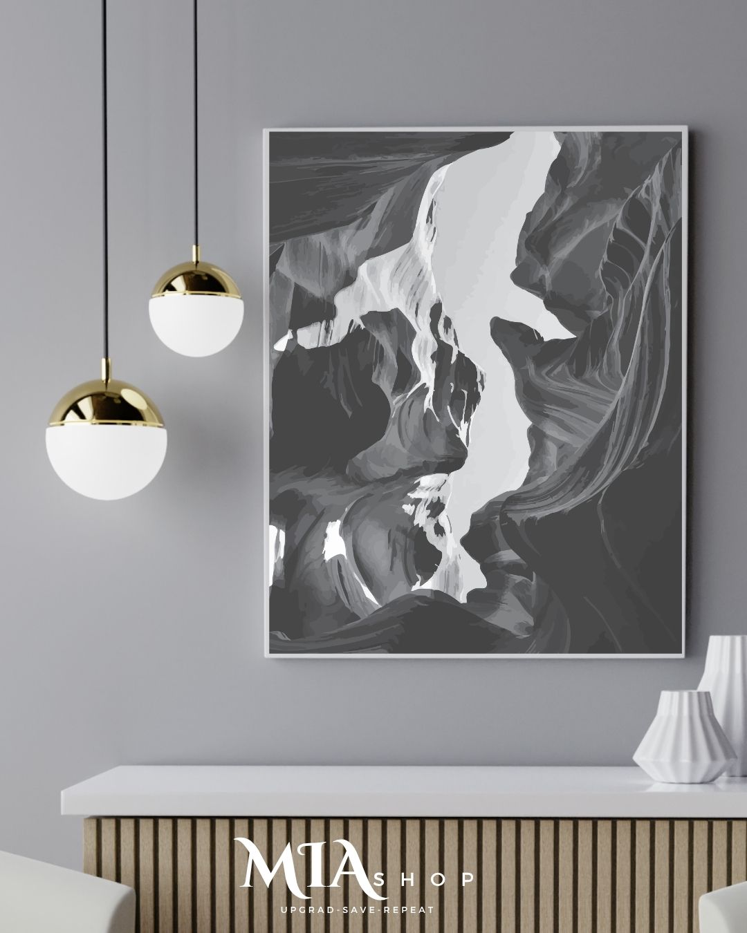 Grayscale Paradox Abstract Wall Art - Modern Wall Art - Instant Digital Download|00027