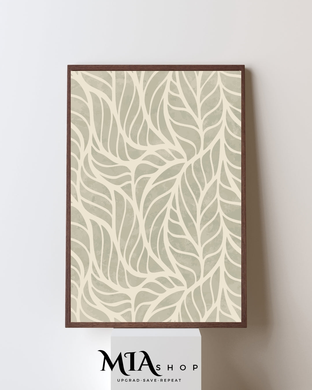 Large Botanical Wall Art , textured Green tones - Digital Download |00020