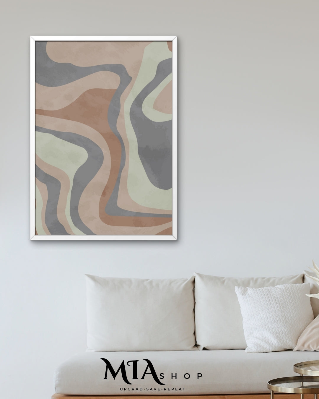 Modern Living Room Wall Decor, Abstract Art, Earthy Colors Wall Art, Instant Download |00023