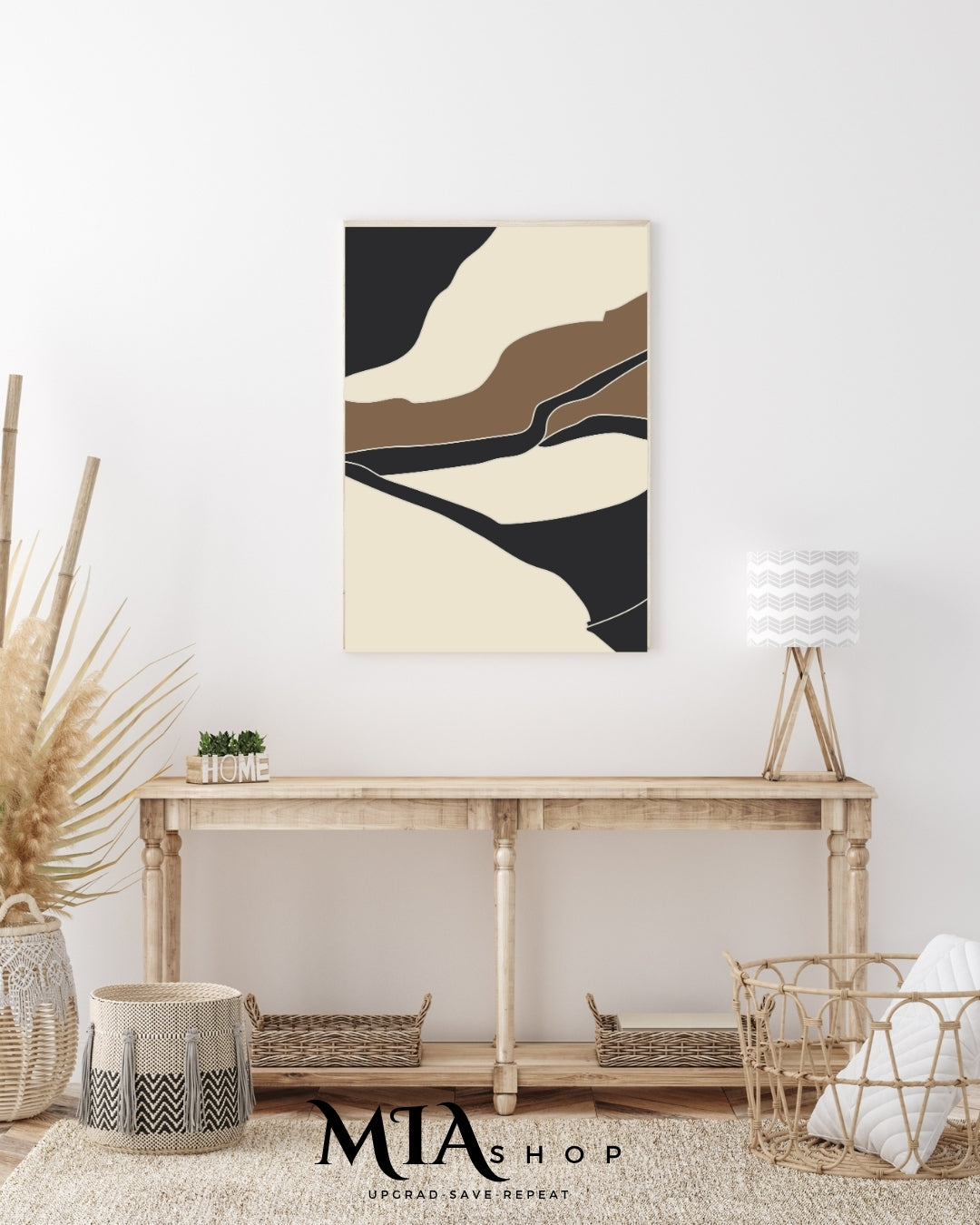 Black and Beige Modern Wall Art - Abstract art - Instant Digital Download | 00024