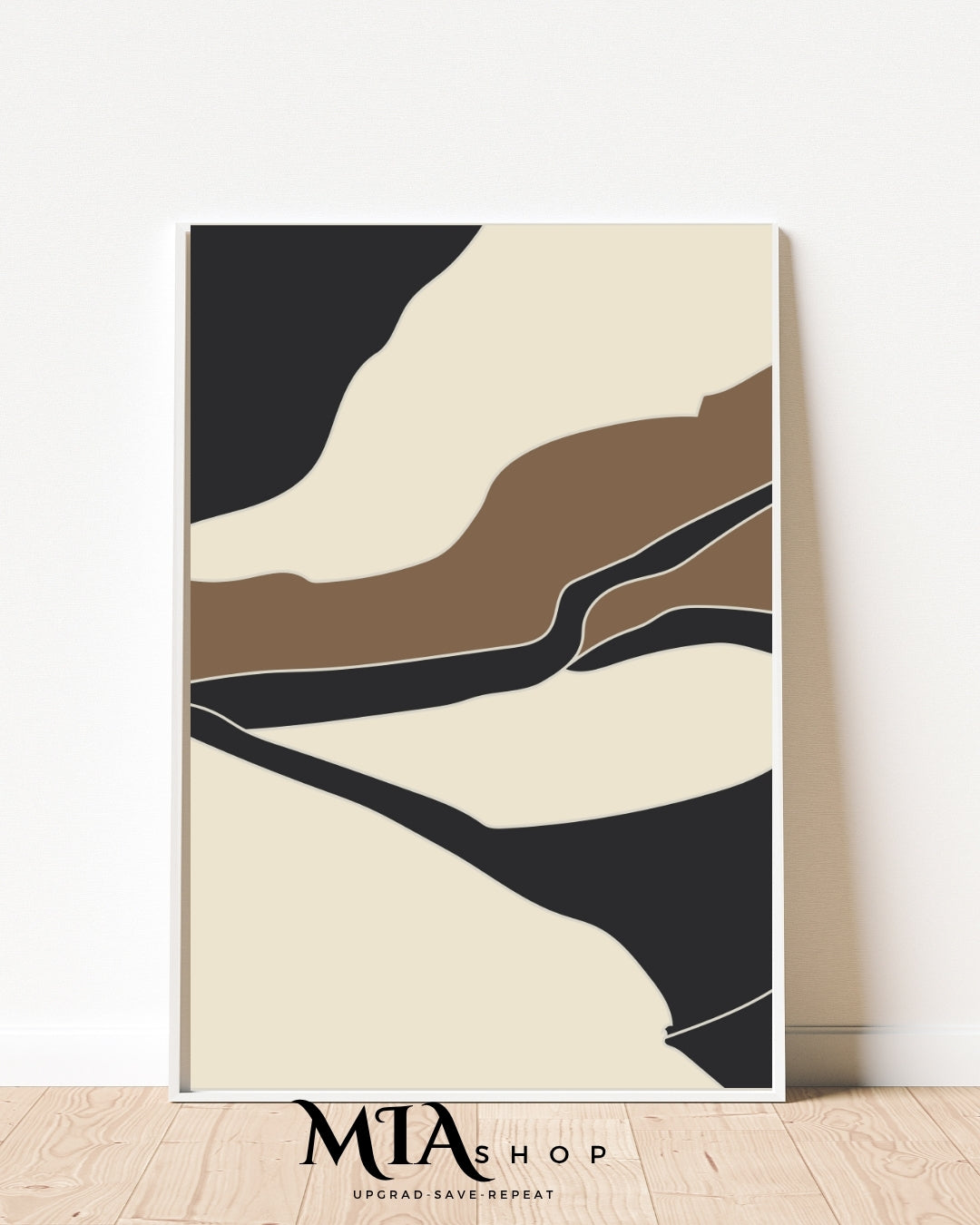 Black and Beige Modern Wall Art - Abstract art - Instant Digital Download | 00024