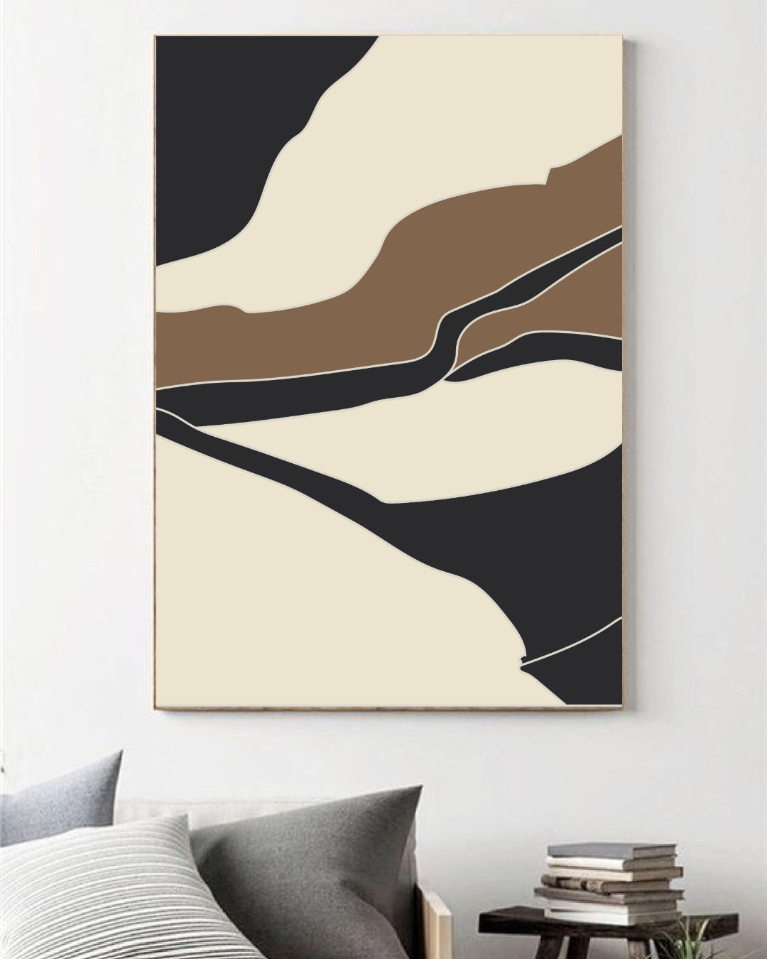 Black and Beige Modern Wall Art - Abstract art - Instant Digital Download | 00024