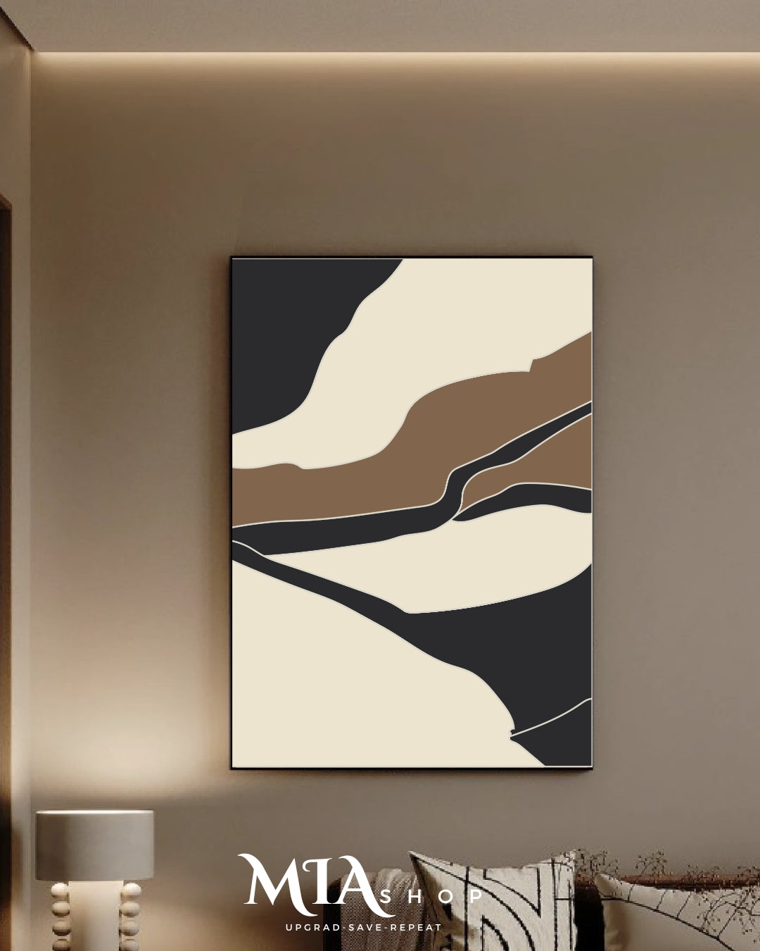 Black and Beige Modern Wall Art - Abstract art - Instant Digital Download | 00024