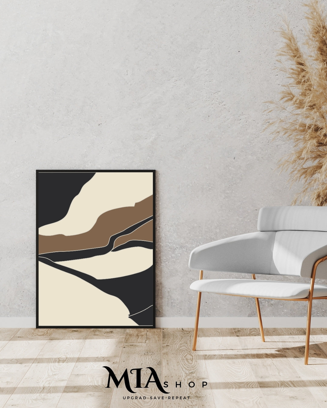 Black and Beige Modern Wall Art - Abstract art - Instant Digital Download | 00024