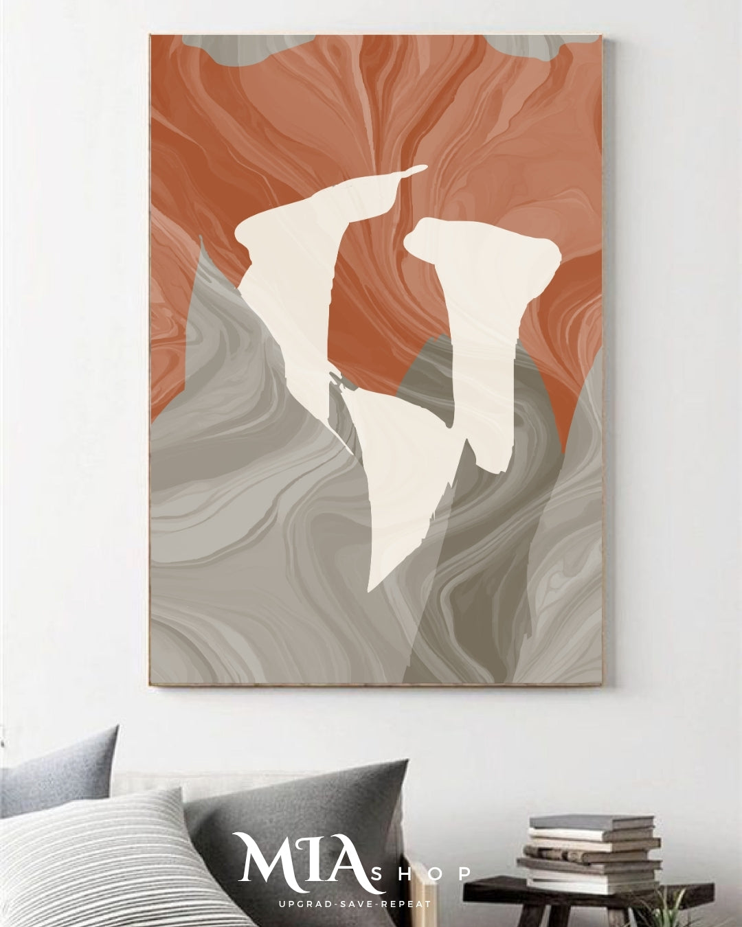 Terracotta Abstract Wall Art 00028