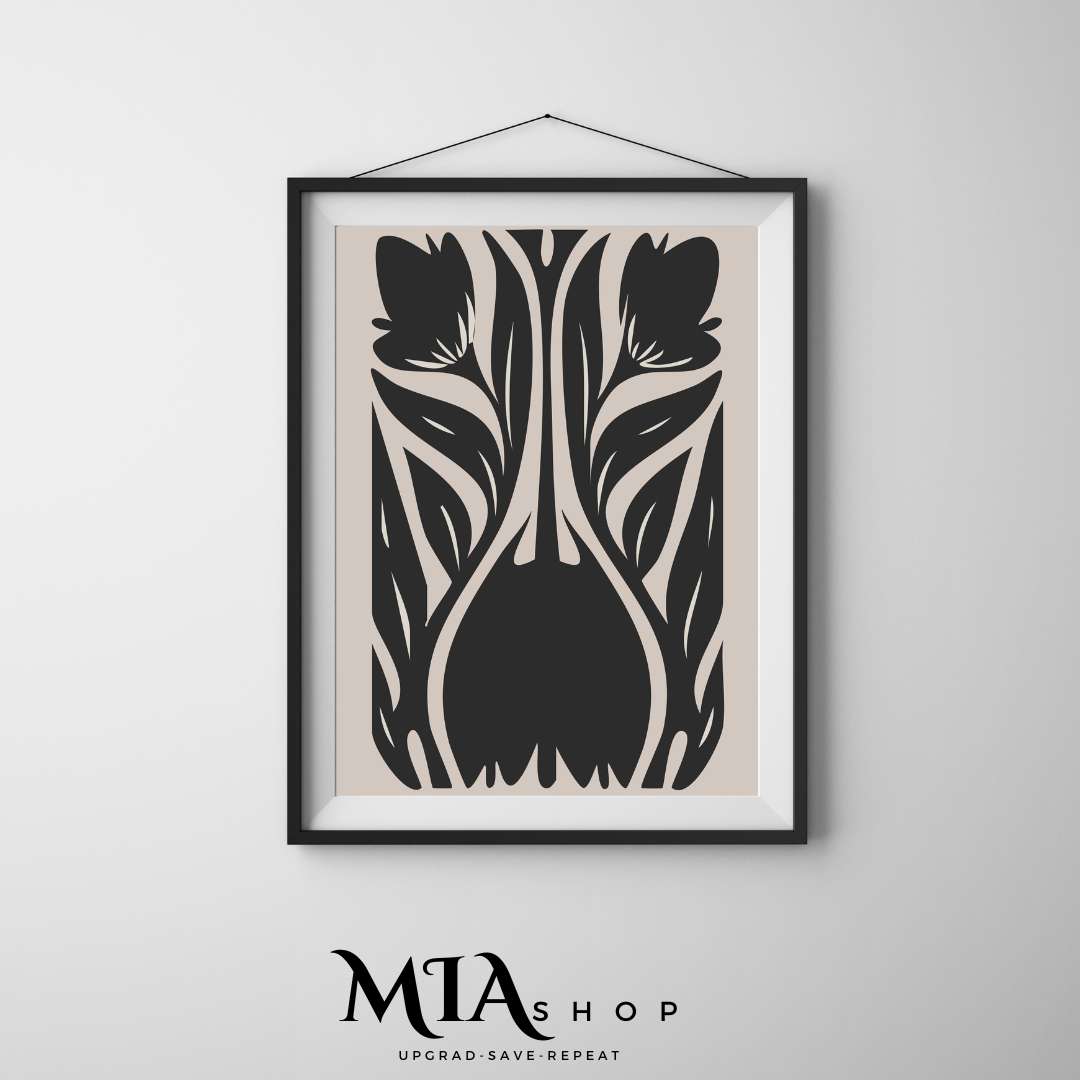 Wall Art,Modern Moody Set of 3 Wall Art Prints , Black and beige, wall art for living room | 00007