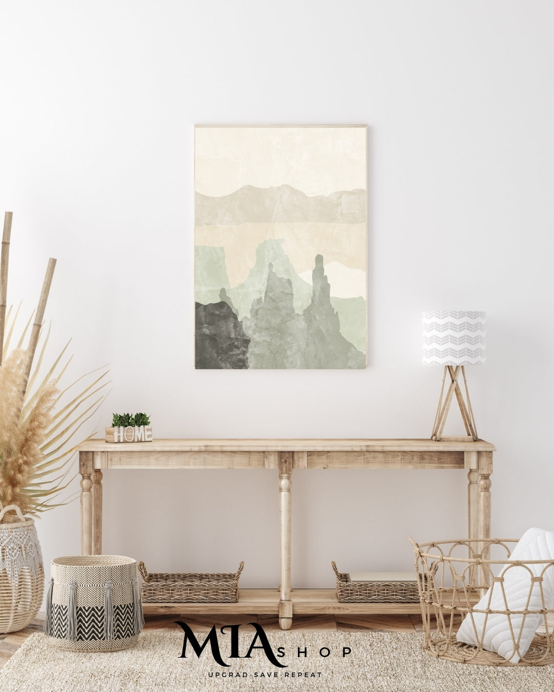 Abstract Wall Art, Textured Green Tones, Instant Download |00022