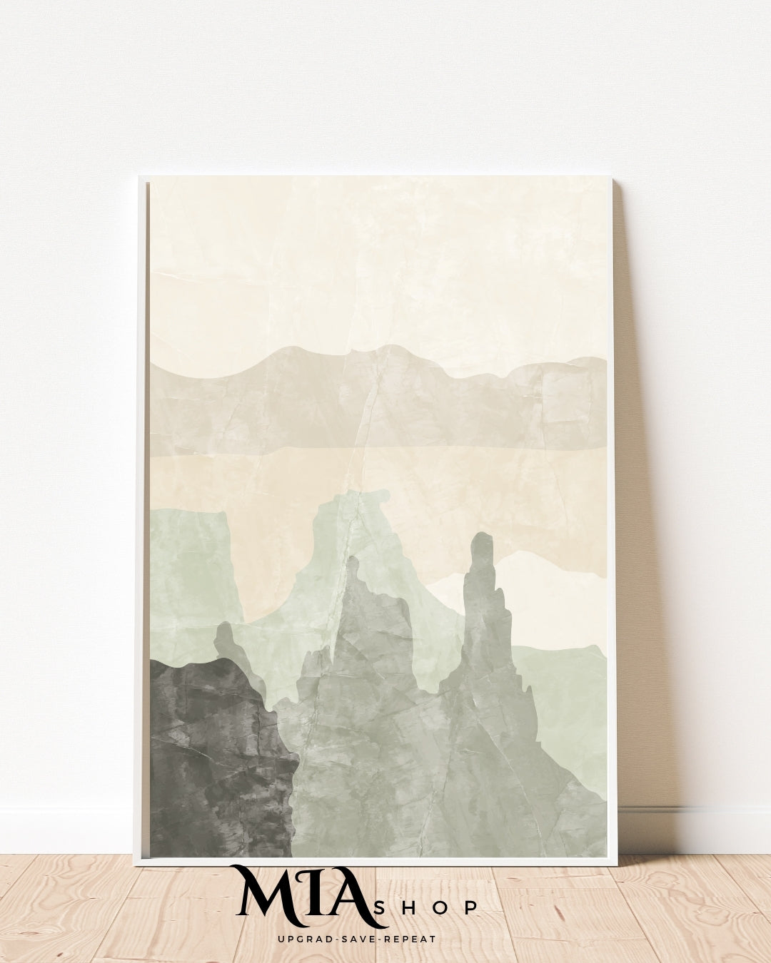 Abstract Wall Art, Textured Green Tones, Instant Download |00022