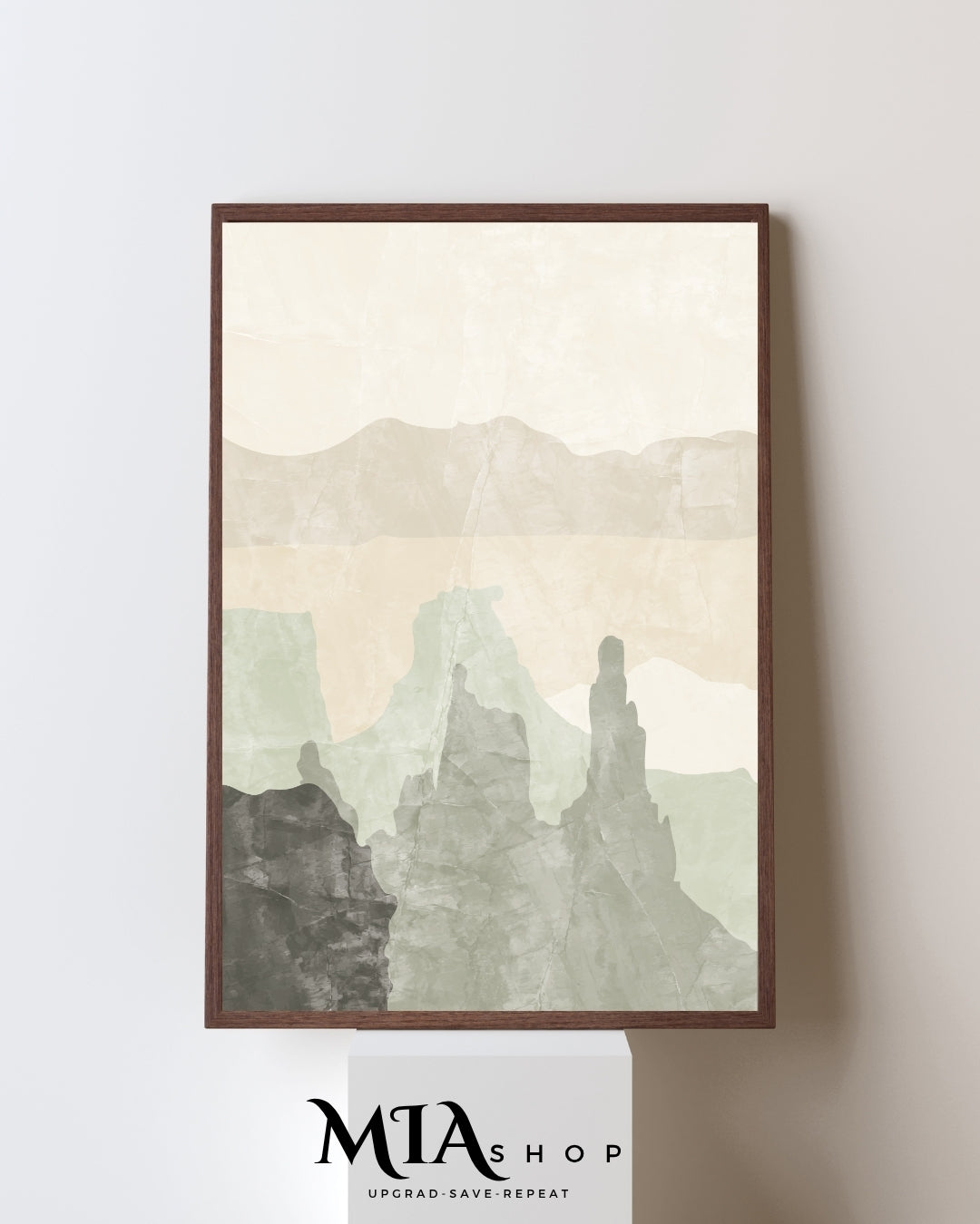 Abstract Wall Art, Textured Green Tones, Instant Download |00022
