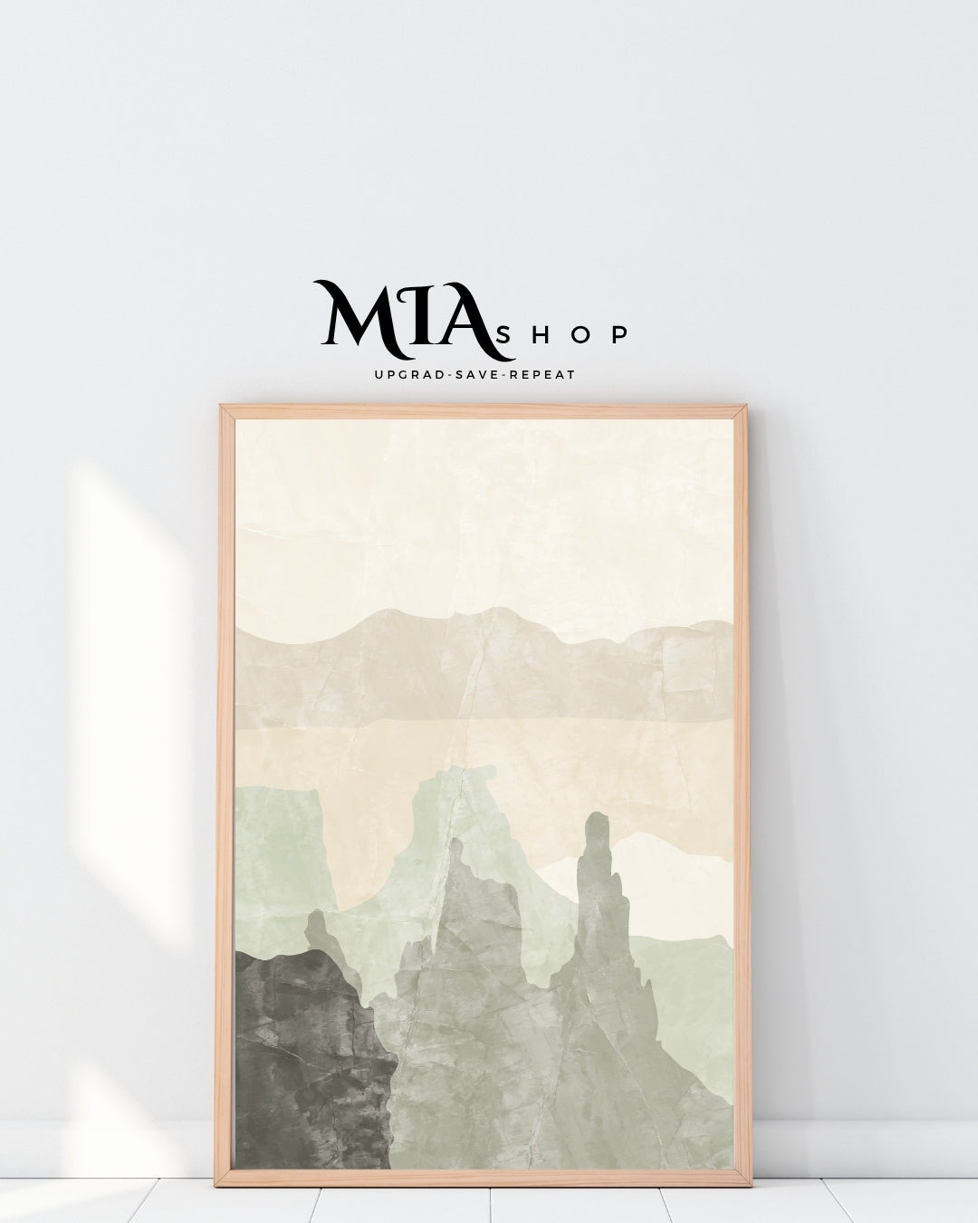 Abstract Wall Art, Textured Green Tones, Instant Download |00022