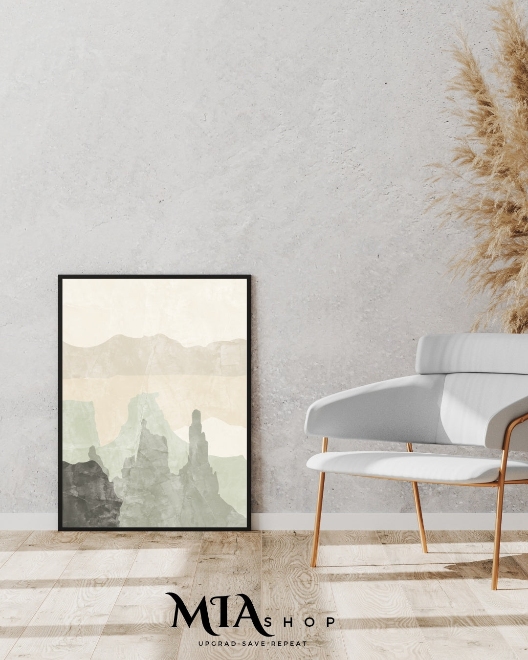 Abstract Wall Art, Textured Green Tones, Instant Download |00022