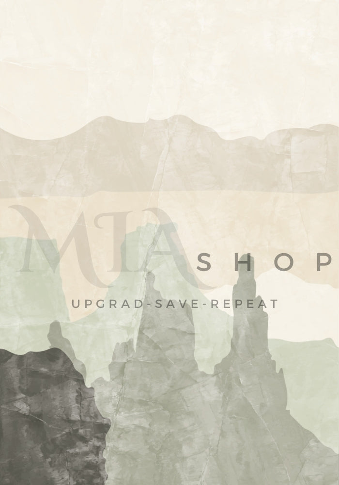 Abstract Wall Art, Textured Green Tones, Instant Download |00022