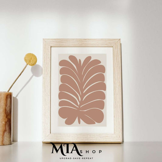 Abstract Botanical Wall Art, Free Download, Earthy Colors, Minimalist Canvas warm colors |00010