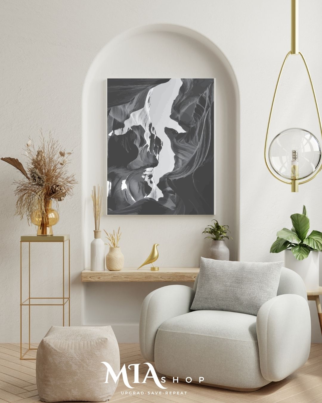 Grayscale Paradox Abstract Wall Art - Modern Wall Art - Instant Digital Download|00027