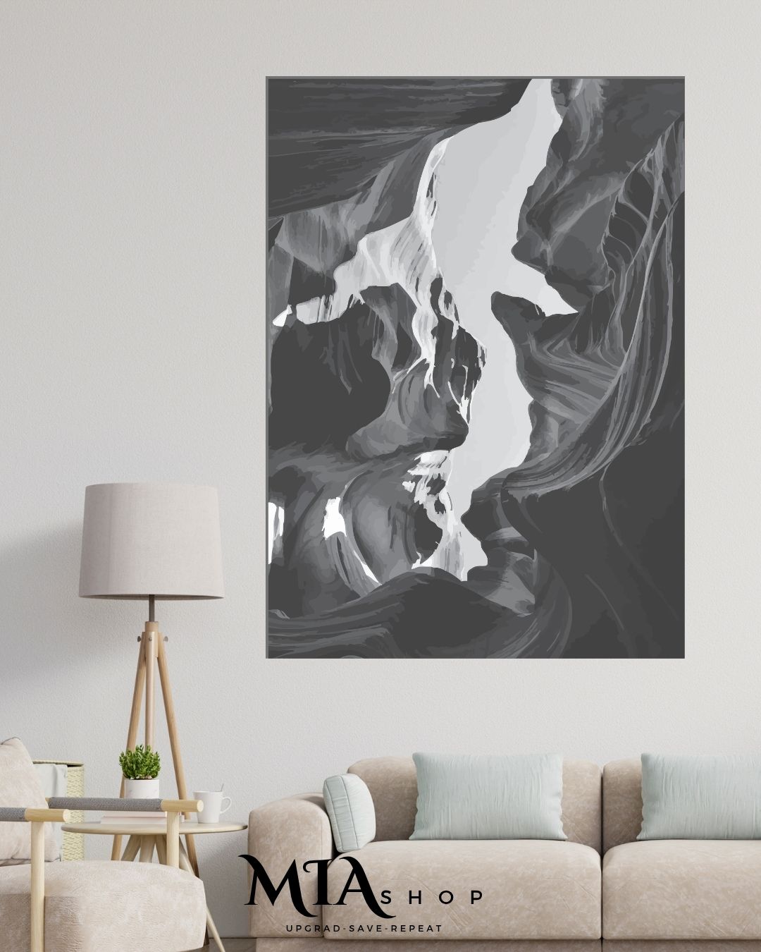 Grayscale Paradox Abstract Wall Art - Modern Wall Art - Instant Digital Download|00027