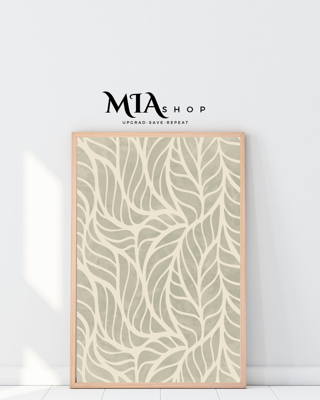 Large Botanical Wall Art , textured Green tones - Digital Download |00020