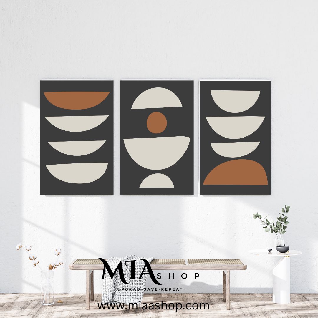 Modern Boho Wall Art Set of 3 - Printable Designs - Instant Digital Download | 00033