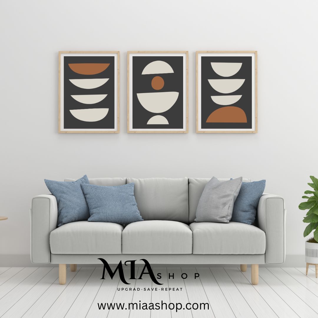 Modern Boho Wall Art Set of 3 - Printable Designs - Instant Digital Download | 00033