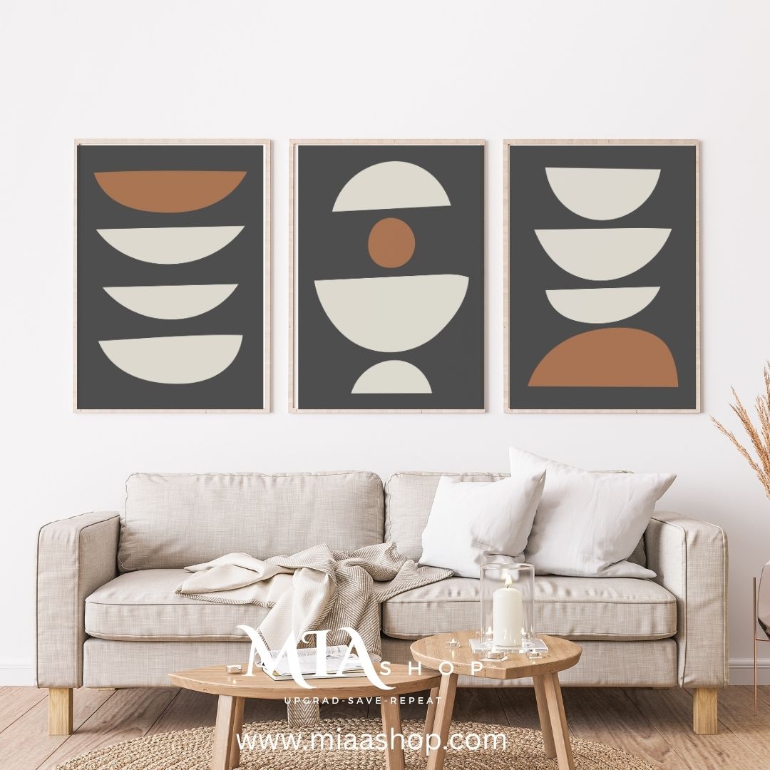 Modern Boho Wall Art Set of 3 - Printable Designs - Instant Digital Download | 00033