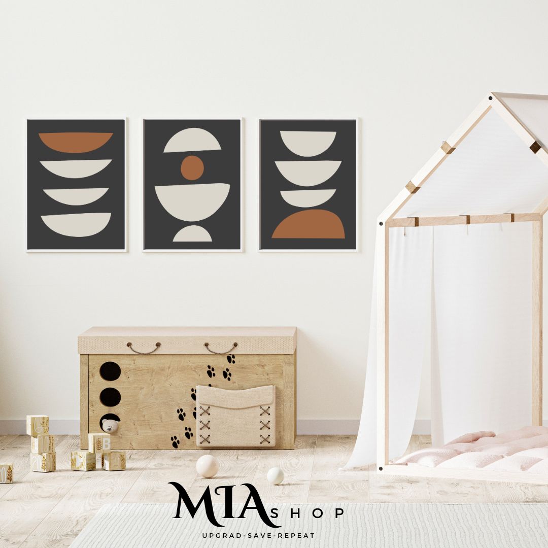 Modern Boho Wall Art Set of 3 - Printable Designs - Instant Digital Download | 00033
