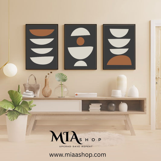 Modern Boho Wall Art Set of 3 - Printable Designs - Instant Digital Download | 00033