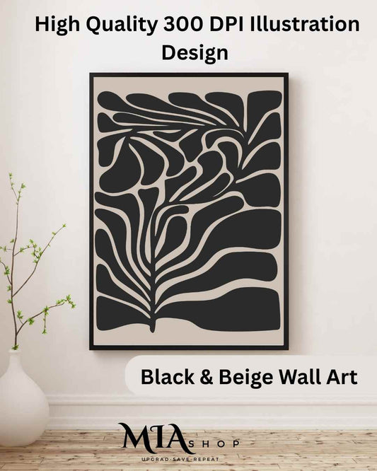 Modern Black and beige Wall Art