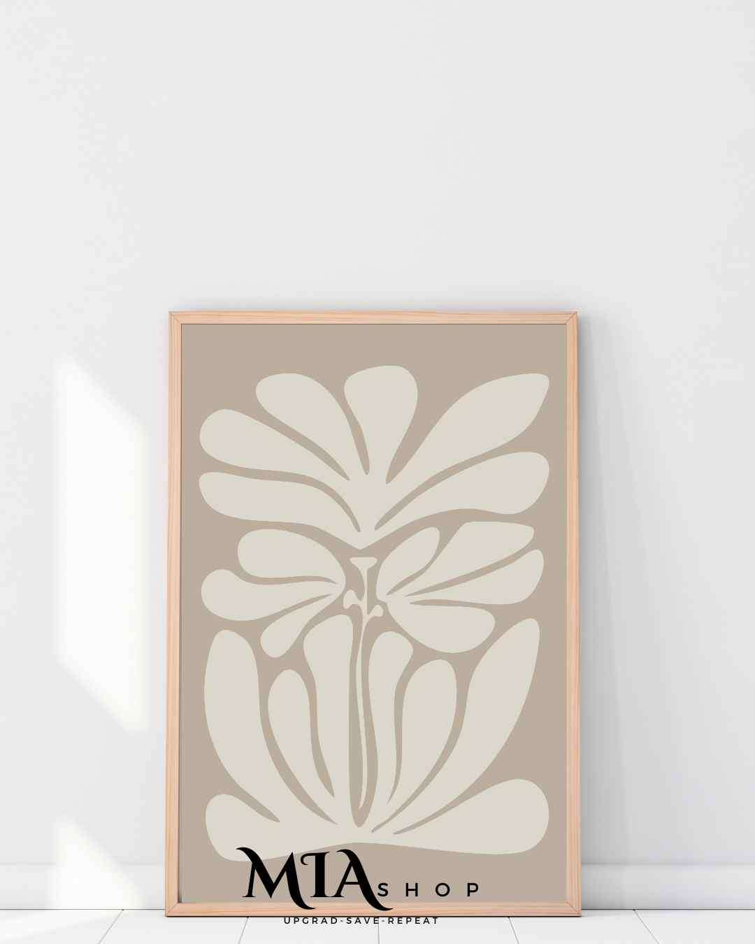 Modern Neutral Wall Art, Light Aesthetic Art, Canvas print, Botanical wall Decor  | 00003
