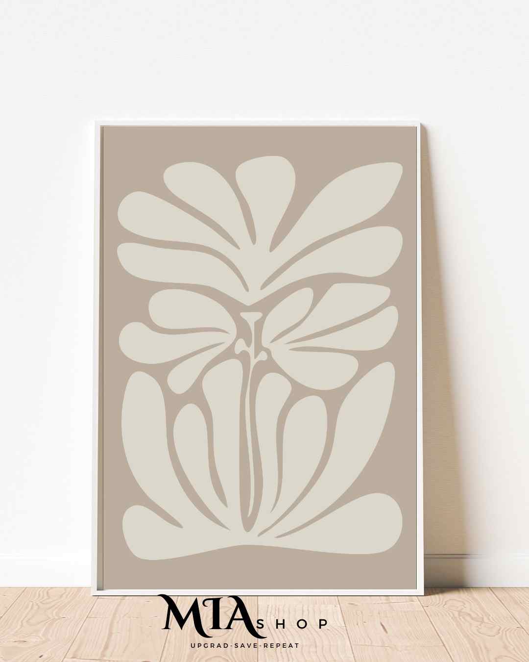 Modern Neutral Wall Art, Light Aesthetic Art, Canvas print, Botanical wall Decor  | 00003