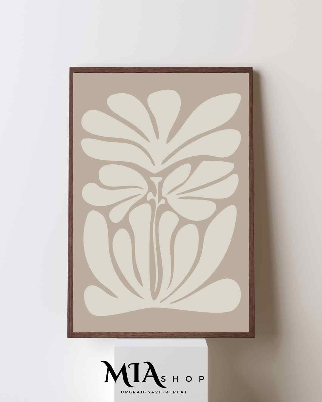 Modern Neutral Wall Art, Light Aesthetic Art, Canvas print, Botanical wall Decor  | 00003