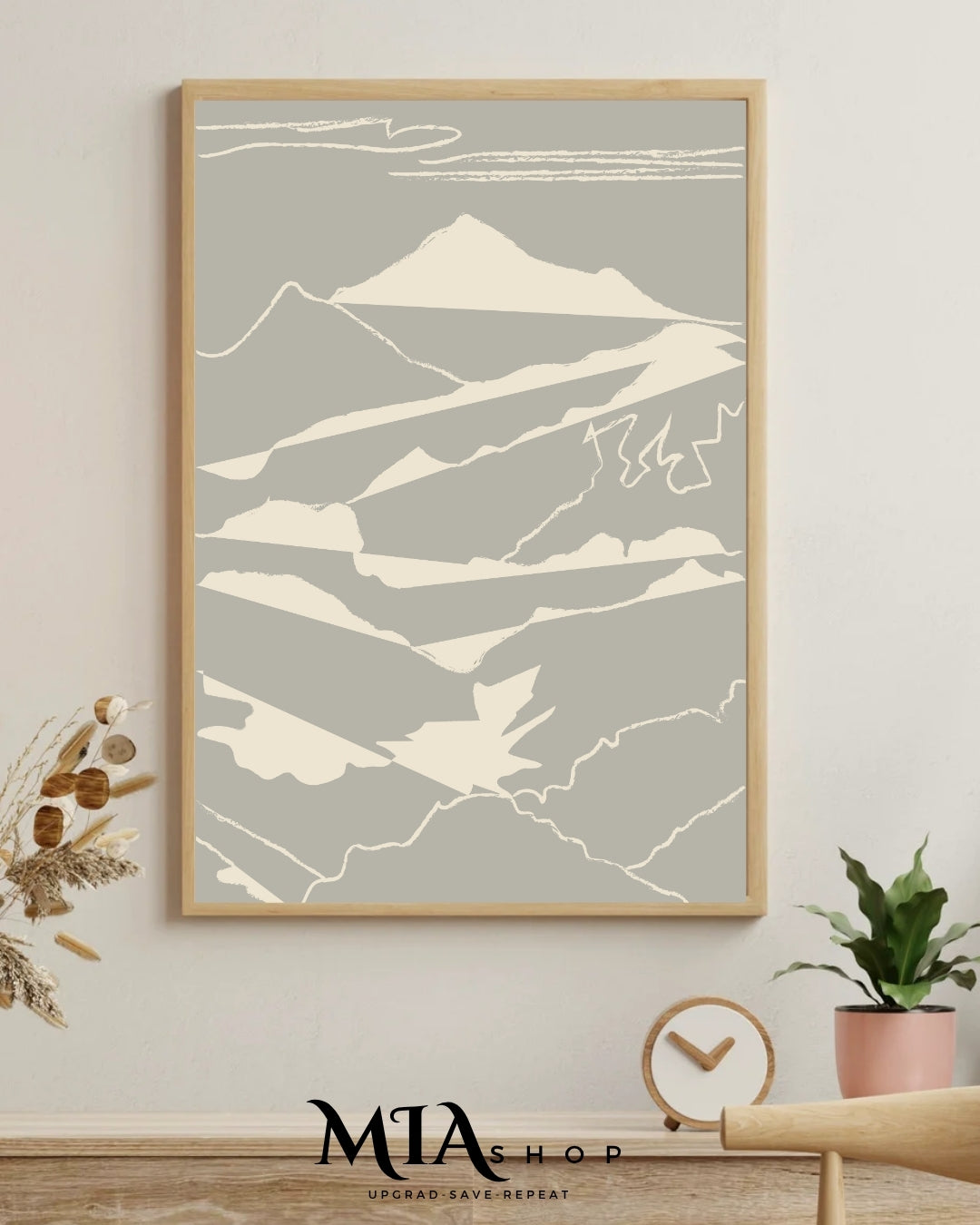 Rustic Gray Fade, Wall Art Prints, Gray and Beige Abstract Art, Instant Digital Download|00030