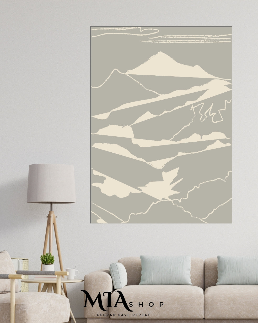 Rustic Gray Fade, Wall Art Prints, Gray and Beige Abstract Art, Instant Digital Download|00030