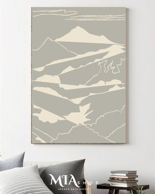 Rustic Gray Fade, Wall Art Prints, Gray and Beige Abstract Art, Instant Digital Download|00030