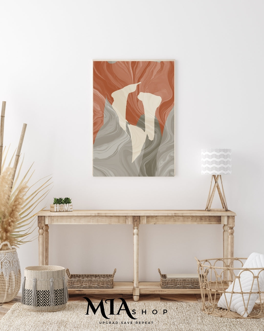 Terracotta Abstract Wall Art 00028