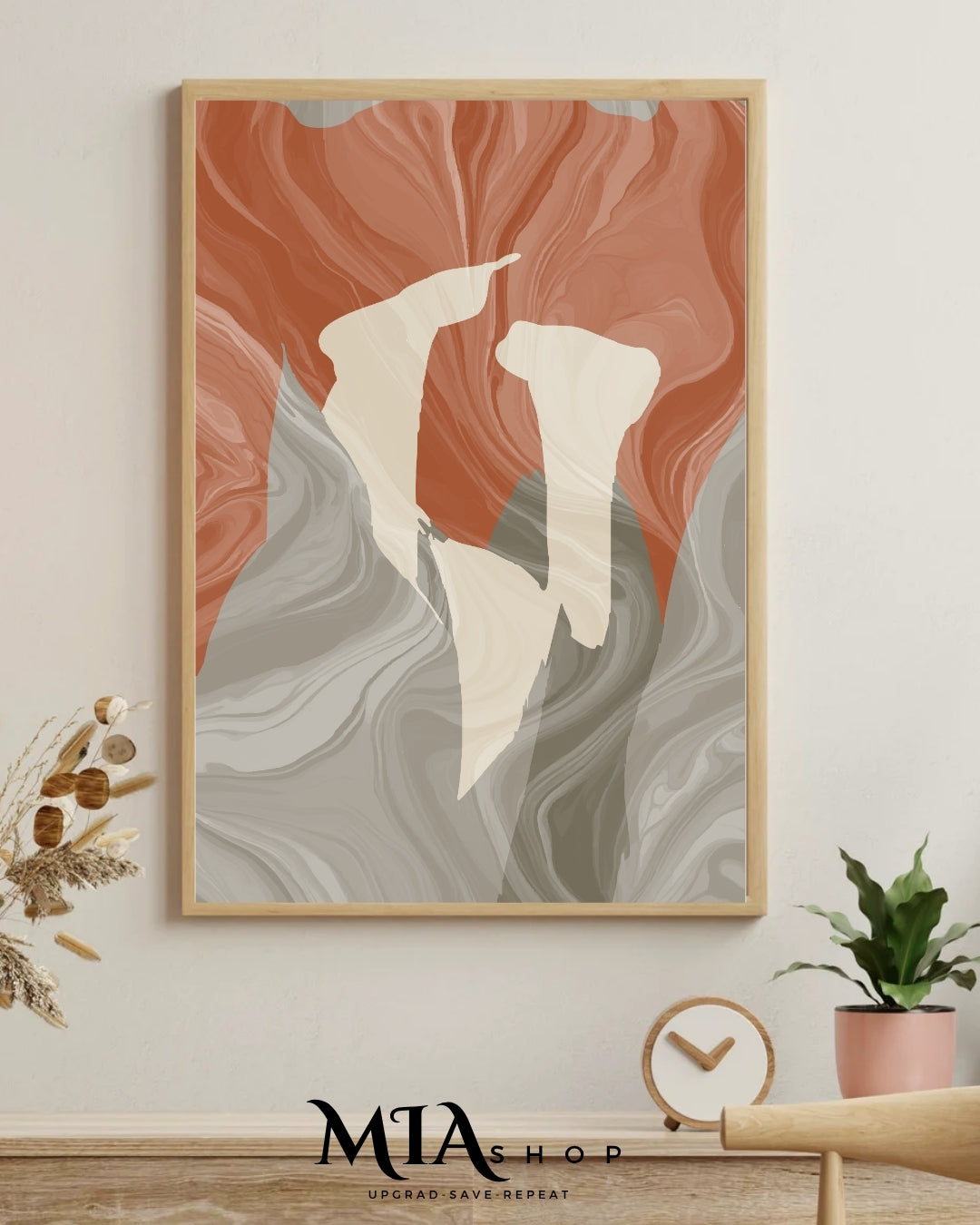 Terracotta Abstract Wall Art 00028