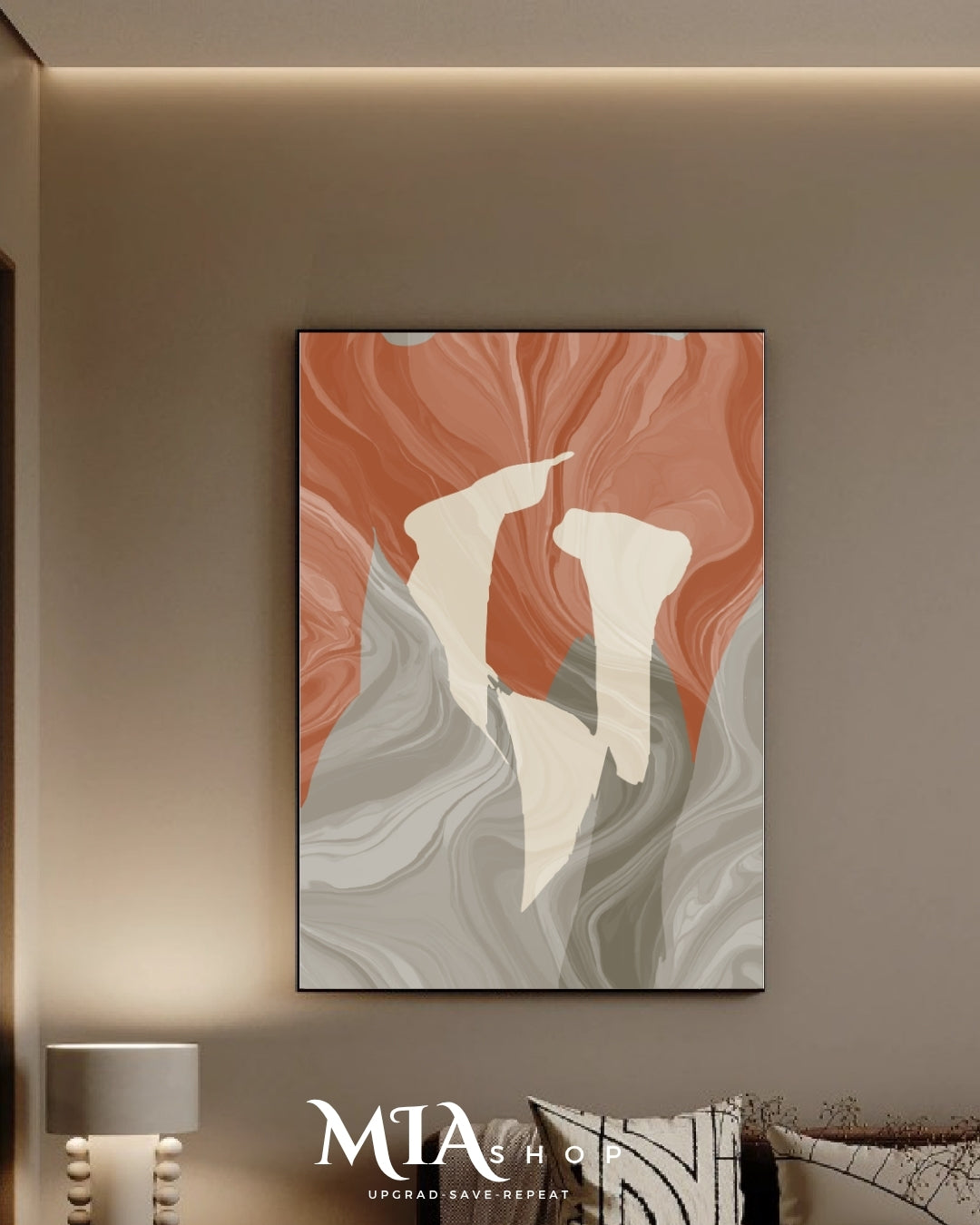 Terracotta Abstract Wall Art 00028