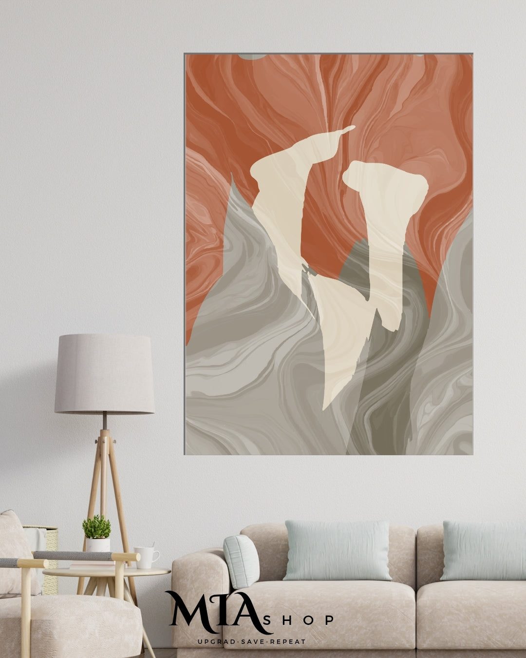 Terracotta Abstract Wall Art 00028